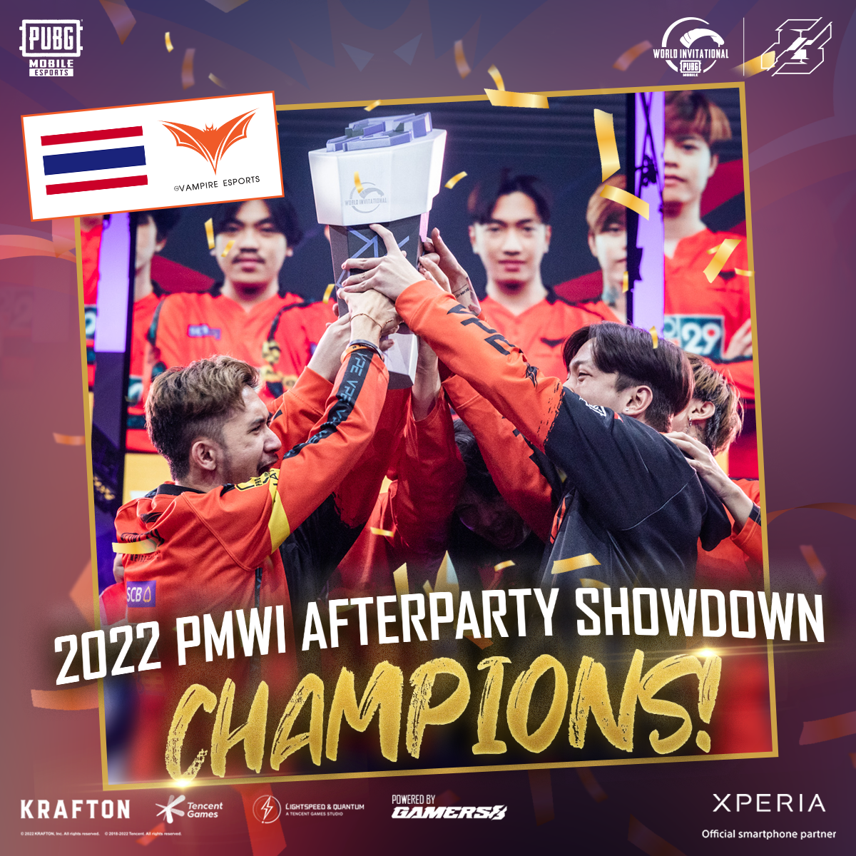 VAMPIRE ESPORTS WINS 2022 PUBG MOBILE WORLD INVITATIONAL AFTERPARTY SHOWDOWN POWERED BY GAMERS8 – European Gaming Industry News &#8211; uBetMobile.com