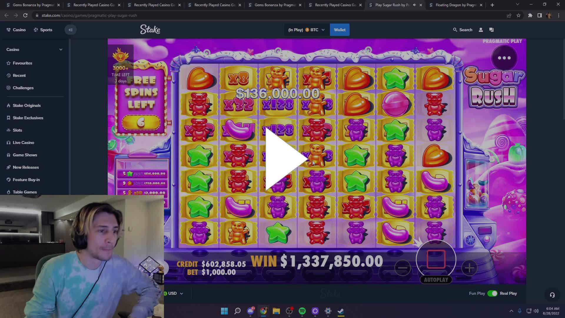 , xQc wins 2 million in sugar rush : gambling &#8211; uBetMobile.com