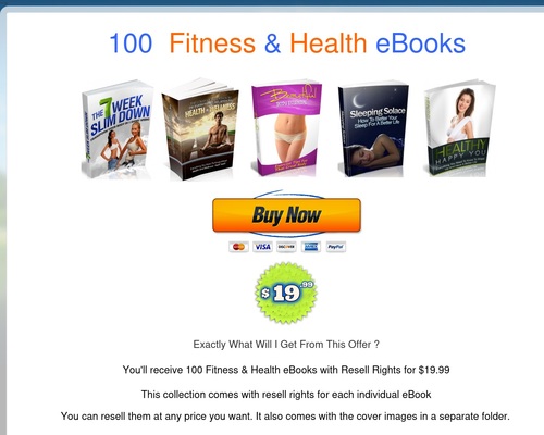 100  Fitness &#038; Health eBooks With Resell Rights &#8211; uBetMobile.com