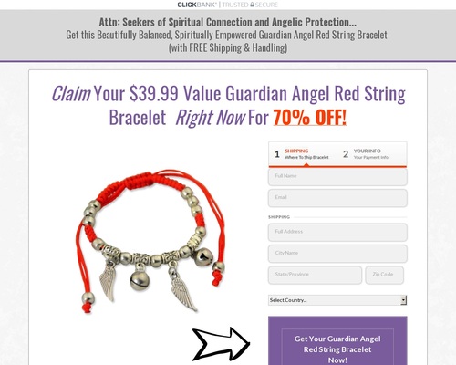 2022! Gorgeous Guardian Angel Bracelet Offer with Full Funnel &#8211; uBetMobile.com