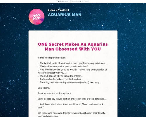 Aquarius Man Secrets: Starving Crowd LOVES This Astro-Dating Offer &#8211; uBetMobile.com