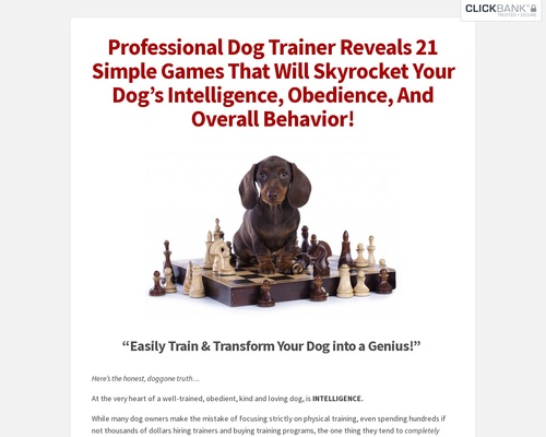 Brain Training for Dogs &#8211; Unique Dog Training Course! Easy Sell! &#8211; uBetMobile.com