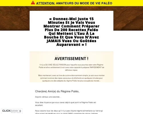 CB&#8217;s #1 Paleo Offer (PaleoHacks) NOW in French !! &#8211; uBetMobile.com