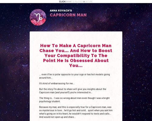 Capricorn Man Secrets: Starving Crowd LOVES This Astro-Dating Offer &#8211; uBetMobile.com