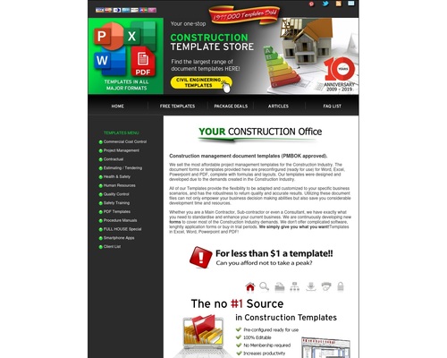 Construction Template Store &#8211; uBetMobile.com