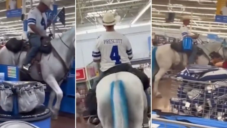 Cowboys Fan Celebrates Dallas’ Win With Horseback Journey By way of Walmart Aisles – OutKick – uBetMobile.com