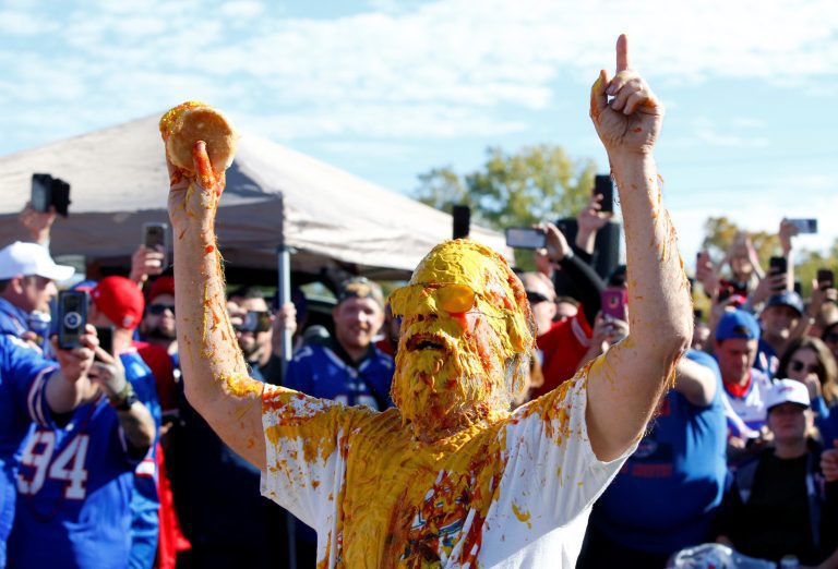 Crazy Video Shows Bills Mafia Raining Mustard and Ketchup on SuperFan Pinto Ron – OutKick – uBetMobile.com