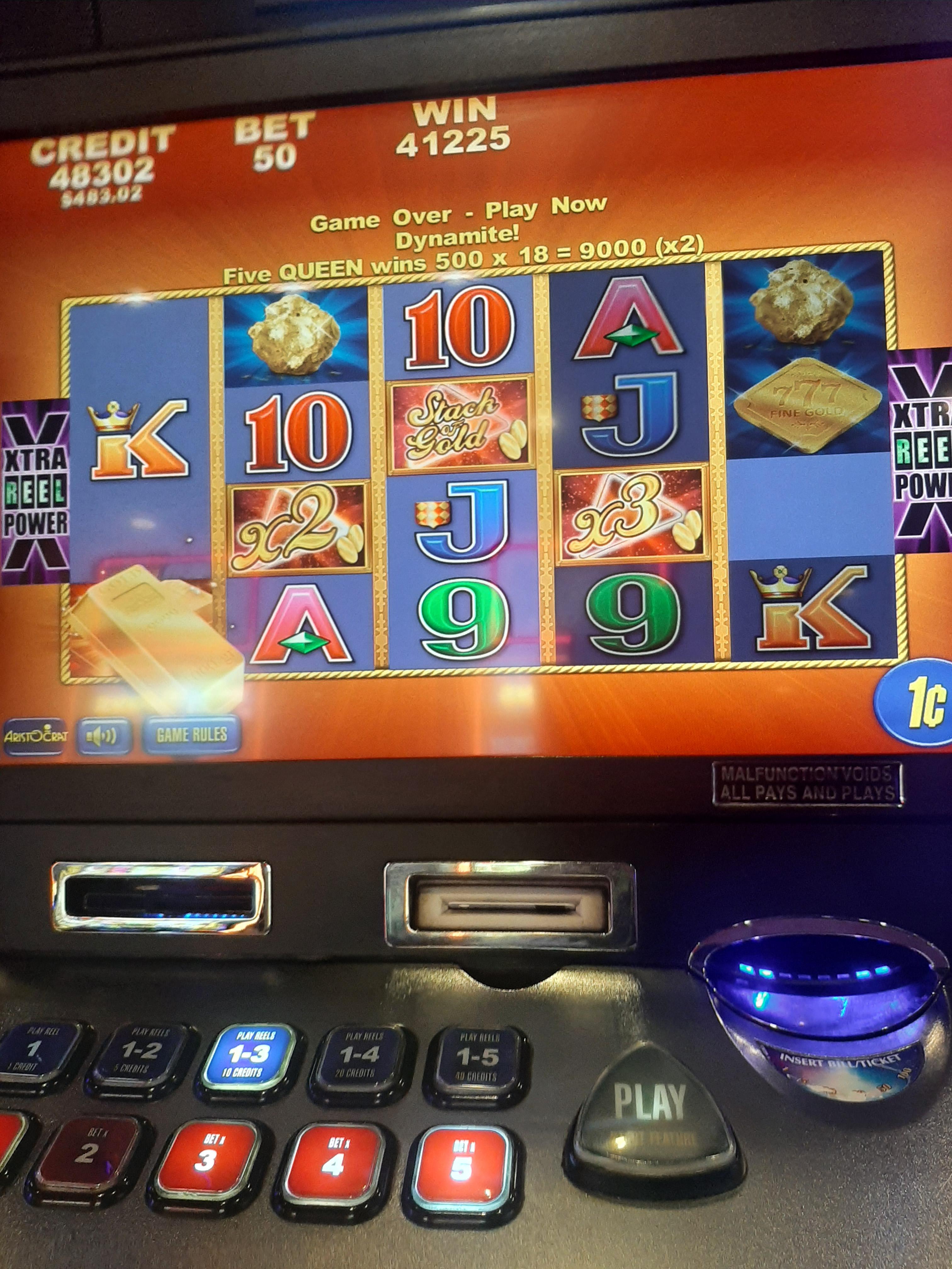 , Down to $32, slow playing. 3 reels, 5x bet Big return on a 50 cent bet. : gambling &#8211; uBetMobile.com