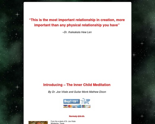 Dr. Joe Vitale&#8217;s Inner Child Meditation &#8211; uBetMobile.com