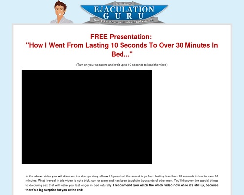 Ejaculation_Guru &#8211; Breakthrough Sales Video For Last Longer Niche &#8211; uBetMobile.com