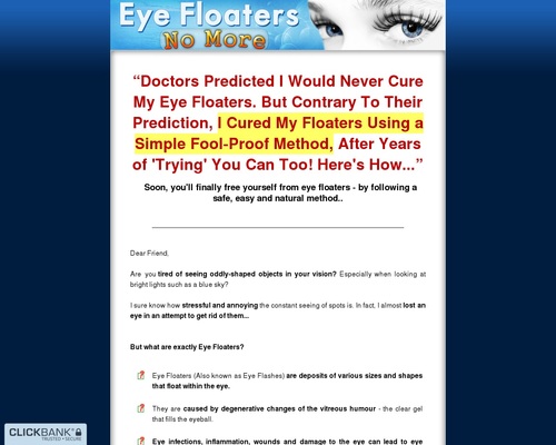 Eye Floaters No More ~ NEW Niche with High Conversions &#8211; uBetMobile.com