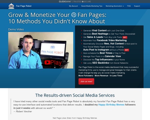 FAN PAGE ROBOT &#8211; Automated System To Grow Social Media Fanbase &#038; Leads &#8211; uBetMobile.com