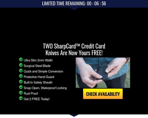 FREE Credit Card Knife Offer Converts 13.3 Percent &#8211; Survival Life &#8211; uBetMobile.com