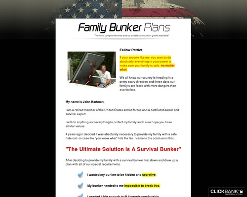 Family Bunker Plans – Top new survival product paying 75%. – uBetMobile.com