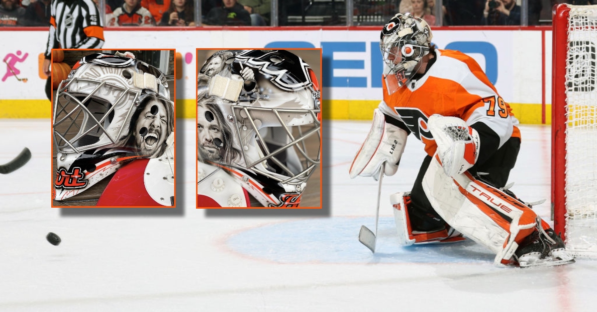 , Flyers Goalie Carter Hart Unveils Foo Fighters Tribute Mask – OutKick &#8211; uBetMobile.com