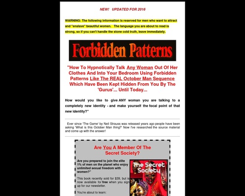 Forbidden Patterns &#8211; uBetMobile.com