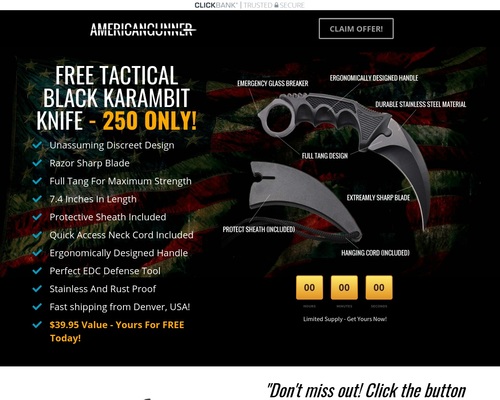 Free Karambit Knife &#8211; uBetMobile.com