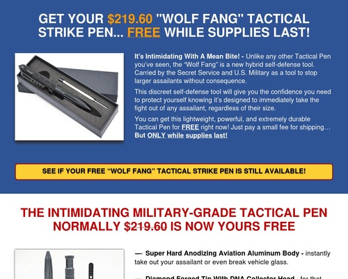 Free Self-Defense Tactical Pen &#8211; HIGH CONVERSION RATES &#8211; uBetMobile.com