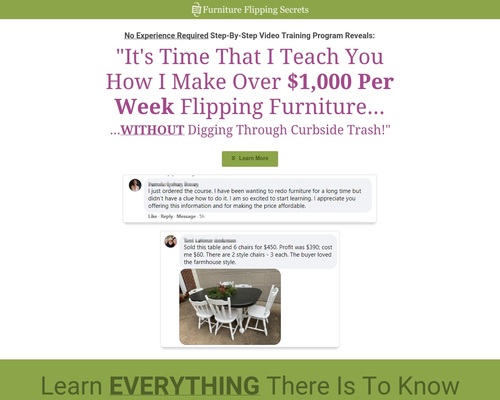 Furniture Flipping Secrets Training Program &#8211; uBetMobile.com