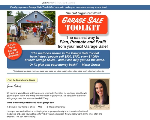 Get Organized Now! Garage Sale ToolKit &#8211; uBetMobile.com