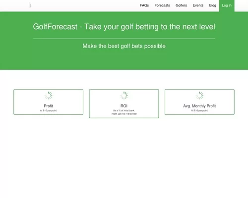 GolfForecast &#8211; ML based golf betting tips &#8211; uBetMobile.com