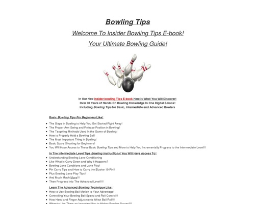 Insider Bowling Tips E-book &#8211; uBetMobile.com