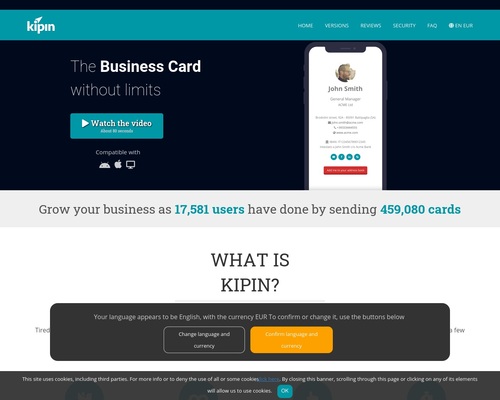 Kipin &#8211; The Digital Business Card &#8211; uBetMobile.com