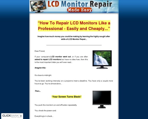 LCD Monitor Repair Made Easy ~ New Hungry Niche &#8211; uBetMobile.com