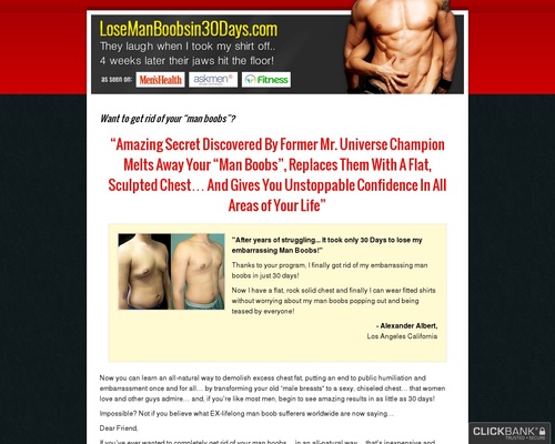 Lose ManBoobs in 30 Days &#8211; High Converting Offer &#8211; uBetMobile.com