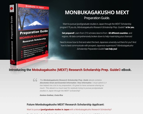 Monbukagakusho Research Scholarship Prep. Guide © eBook – uBetMobile.com