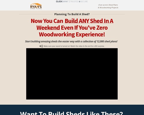 My Shed Plans *Top Aff Makes $50k/month!* ~9% Conversions &#8211; uBetMobile.com