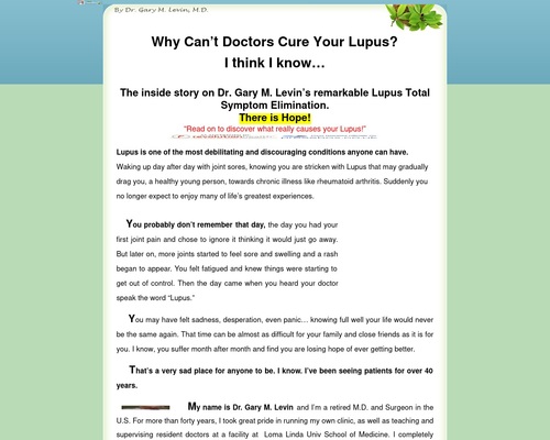 NEW! Proven Lupus Treatment by Dr Gary Levin M.D &#8211; uBetMobile.com