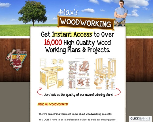 New &#8211; Maxs Woodworking 75% commish plus upsells &#8211; uBetMobile.com