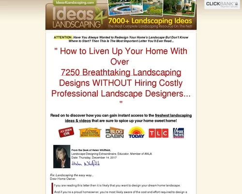 New Updates! 7250 Landscaping Ideas &#8211; $56.77 Per Sale + 75% Comms &#8211; uBetMobile.com