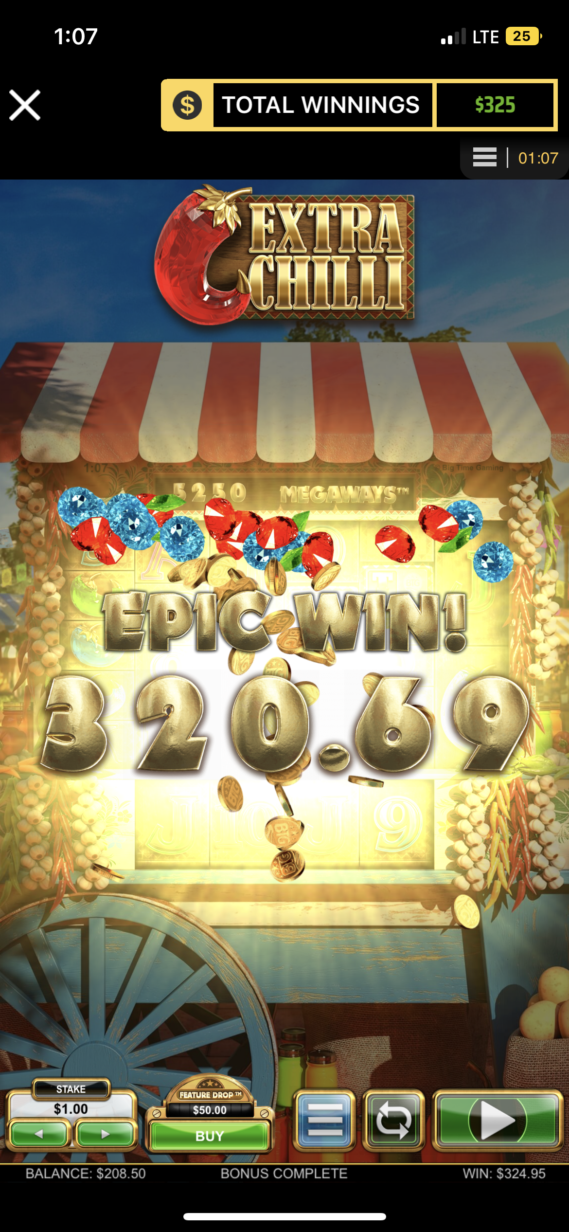 , Not a bad win for a $1 spin with bonus funds : gambling &#8211; uBetMobile.com