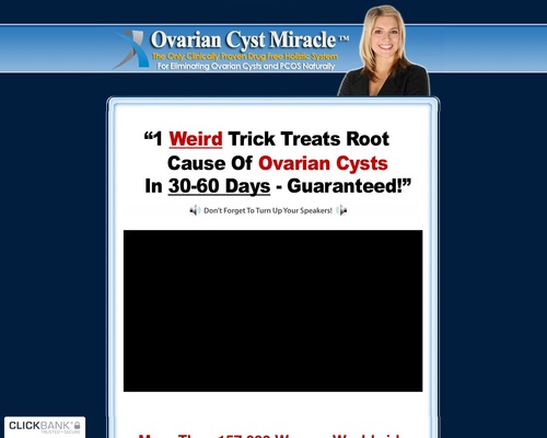 Ovarian Cyst Miracle &#8482;: *$39/Sale! Top Ovarian Cysts Site on CB! &#8211; uBetMobile.com