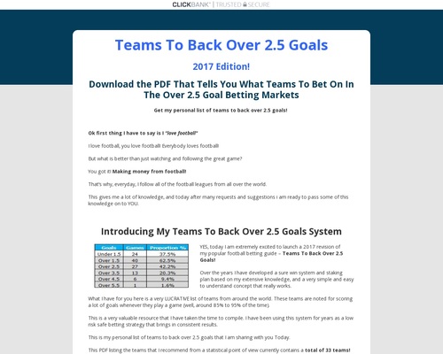 Over 2.5 Goal Football Tips &#8211; uBetMobile.com