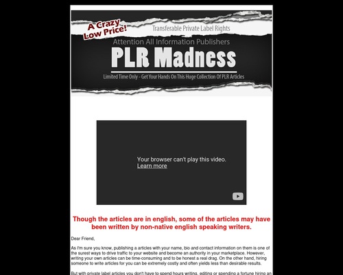 PLR Madness &#8211; uBetMobile.com