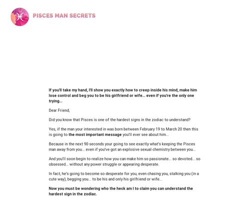 Pisces Man Secrets: Starving Crowd LOVES This Astro-Dating Offer &#8211; uBetMobile.com