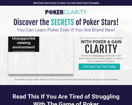 Poker Clarity &#8211; Poker Training From Professionals &#8211; uBetMobile.com