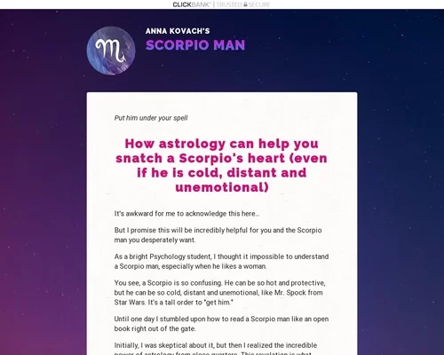 Scorpio Man Secrets: Starving Crowd LOVES This Astro-Dating Offer &#8211; uBetMobile.com