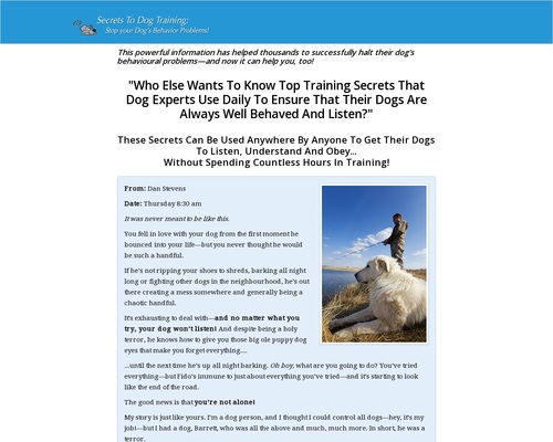 Secrets to Dog Training: Stop Your Dog&#8217;s Behavior Problems! &#8211; uBetMobile.com