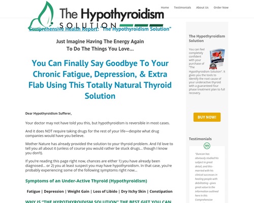 The Hypothyroidism Solution &#8211; uBetMobile.com