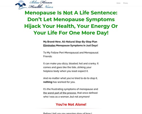 The Menopause Solution &#8211; Blue Heron Health News &#8211; uBetMobile.com