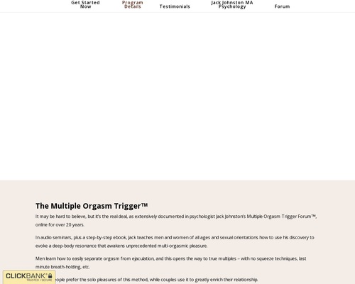 The Multiple_Orgasm Trigger (TM) &#8211; by Jack Johnston M A Psychology &#8211; uBetMobile.com