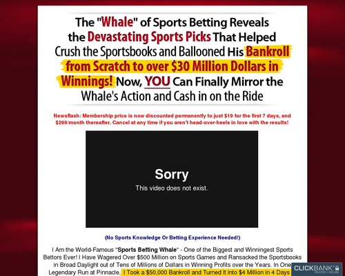 The Whale Won $30+ Million Betting On Sports! $500 Monthly Recurring! &#8211; uBetMobile.com