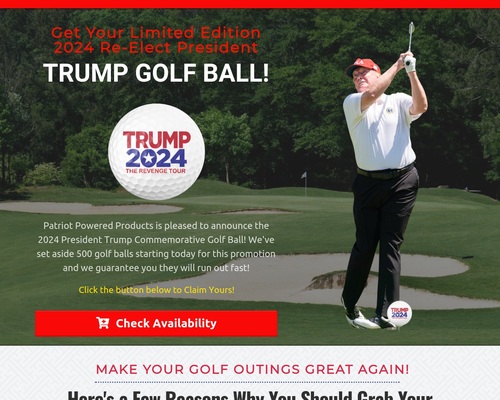 Trump 2024 &#8220;The Revenge Tour&#8221; Commemorative Golf Balls &#8211; uBetMobile.com