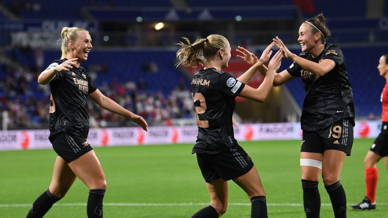 Arsenal thrash holders Lyon, Barcelona score nine in Women&#8217;s Champion League &#8211; uBetMobile.com