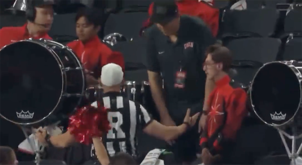 , Bizarre Scene Unfolds As Ref Operates Into Stands To Reprimand UNLV Band &#8211; uBetMobile.com