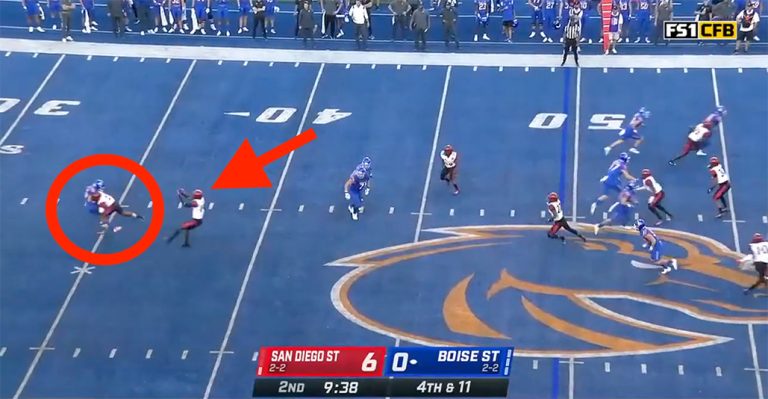 Boise Point out Punter Will get CRUSHED On Epic Fail Blocked Punt Landing – uBetMobile.com